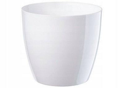 B2C Waste Paper Basket Dust Bin Round Plastic Step Office Bathroom White 28Cm from B&Q