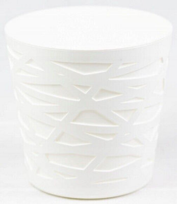 B2C Plant Pot Planter Flowerpot Crystal Modern Decorative Daizy White 17Cm from B&Q