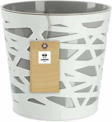 B2C Plant Pot Planter Flowerpot Crystal Modern Decorative Daizy Grey 13Cm from B&Q