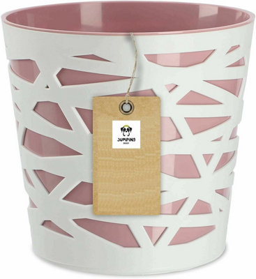B2C Plant Pot Planter Flowerpot Crystal Modern Decorative Daizy Pink 19Cm from B&Q
