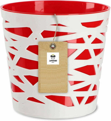 B2C Plant Pot Planter Flowerpot Crystal Modern Decorative Daizy Red 19Cm from B&Q