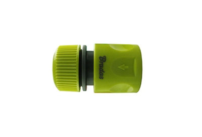 B2C Garden Hose  Connectors Fittings Universal Standard Hozelock Compatible Lime Male Flow Stop Connector from B&Q