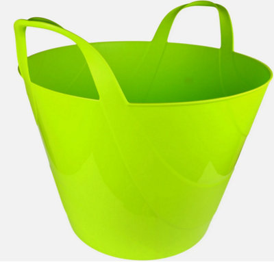 B2C Flexi Bucket Plastic  Bin Storage Feed Garden Building Laundry Toys Lime 45L from B&Q
