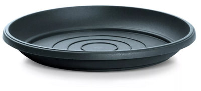 B2C Round Plastic Water Plant Pot Saucer Trays Anthracite 25Cm from B&Q