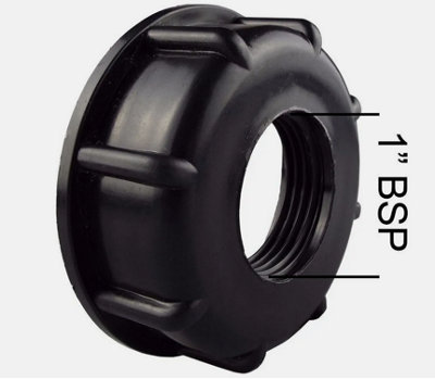 B2C Ibc Tank Fitting Adapter Selection Cap Tail Valve Connector Outlet S60X6 S100X8 End Cap 1" Bspf (S60X6) from B&Q