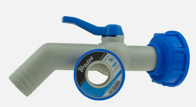 B2C Ibc Tank Fitting Adapter Selection Cap Tail Valve Connector Outlet S60X6 S100X8 45 Spout (S60X6) from B&Q