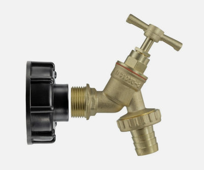 B2C Ibc Tank Fitting Adapter Selection Cap Tail Valve Connector Outlet Ibc Brass Bib Barb (S60X6) from B&Q
