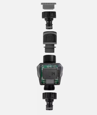 B2C Water Flow Meter Garden Watering Measure Tap Connector Quick Connect 3/4" & 1"