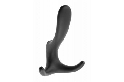B2C Coat Hat Hooks Twin Robe Door Dress Bathroom Towel Bag Wall Hanger Black Matt Cordoba from B&Q