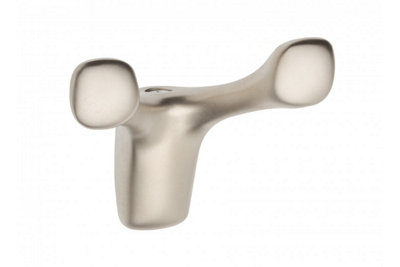 B2C Coat Hat Hooks Twin Robe Door Dress Bathroom Towel Bag Wall Hanger Satin Toledo B from B&Q