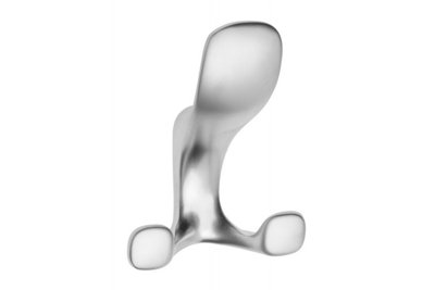 B2C Coat Hat Hooks Twin Robe Door Dress Bathroom Towel Bag Wall Hanger Aluminium Toledo A from B&Q