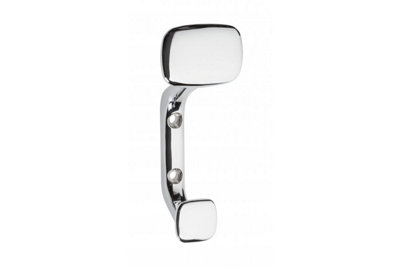 B2C Coat Hat Hooks Twin Robe Door Dress Bathroom Towel Bag Wall Hanger Aluminium Toledo C from B&Q