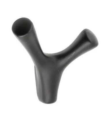 B2C Coat Hat Hooks Twin Robe Door Dress Bathroom Towel Bag Wall Hanger Black Matt Torna from B&Q