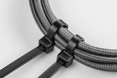 B2C Cable Ties Black Nylon Zip Tie Wraps Strong Various Sizes 7,6 X 500 mm 1000 Pack from B&Q