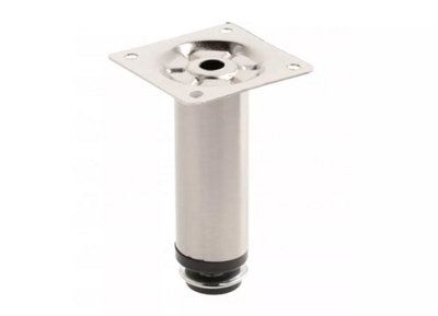 B2C Chrome Adjustable Plinth Leg For Kitchen Furniture Cabinets Inox 100mm + 10mm from B&Q