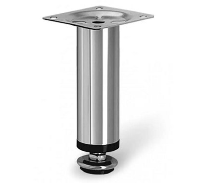 B2C Chrome Adjustable Plinth Leg For Kitchen Furniture Cabinets Chrome 150mm + 10mm from B&Q