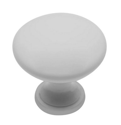 B2C Kitchen Cupboard Cabinet Door Drawer Round Knob Handle Terni By Gtv White from B&Q