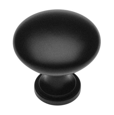 B2C Kitchen Cupboard Cabinet Door Drawer Round Knob Handle Terni By Gtv Black Chrome from B&Q