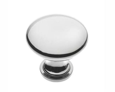 B2C Kitchen Cupboard Cabinet Door Drawer Round Knob Handle Terni By Gtv Chrome from B&Q