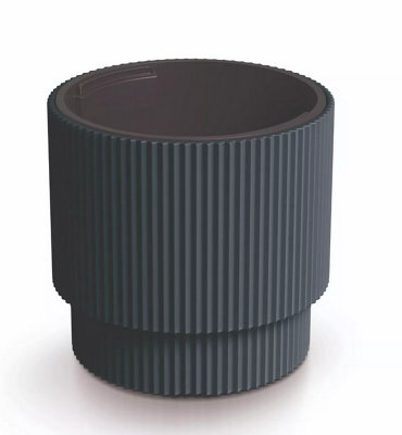 B2C Plant Pots Flower Planter 7 Colours 2 Sizes Tall Wavy Plastic Pot Boho Elegant Anthracite 40Cm38L from B&Q