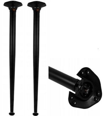 B2C 2X Table Leg Breakfast Bar Worktop Support Kitchen Round 710mm Black from B&Q