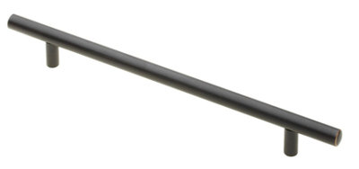 B2C T Bar Reling Pull Handle Cabinet Furniture Antique Copper Kitchen Diy Steel 224mm Hole Centre from B&Q