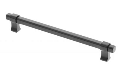B2C Kitchen Cabinet T Bar Pull Handle Drawer Cupboard Traditional Furniture Modern Length 194mm / 160mm Hole Centre Matt Black from B&Q
