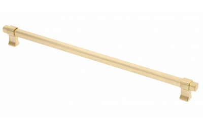 B2C Kitchen Cabinet T Bar Pull Handle Drawer Cupboard Traditional Furniture Modern Length 354mm / 320mm Hole Centre Brushed Gold from B&Q
