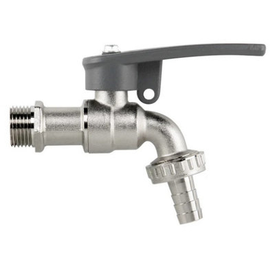 B2C Lockable Lever Tap 1/2" Bspm Inlet With Hose Barb Brass Side Lock /lever Lock Lever Lock Tap Side Lock Tap from B&Q