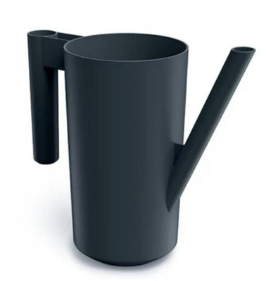 B2C Plastic Plant Watering Can Jug Indoor 2L For Houseplant Lightweight Matt Modern Anthracite from B&Q