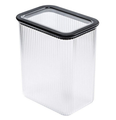 B&Q -  Food Storage Box Container Tall Kitchen Cupboard Organizer Plastic Clear 2.3L (114 X160 X187,6 mm)