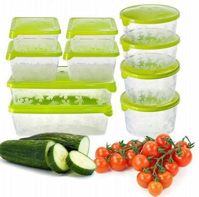 B&Q -  Food Storage Box Container Tall Kitchen Cupboard Organizer Plastic Clear 0.72L (114 X114 X94,6mm)