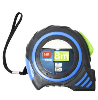 B2C Measuring Tape 3M/5M/8M Double-Sided Magnetic Hook Auto Lock Nylon Coated 8M from B&Q