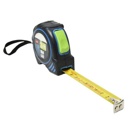 B2C Measuring Tape 3M/5M/8M Double-Sided Magnetic Hook Auto Lock Nylon Coated 3M from B&Q
