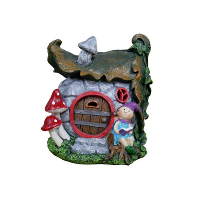 B&Q -  Fairy House Toadstool With Solar Light Garden Ornament