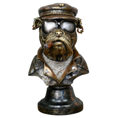 Gifts Direct 2 U Smoking Bulldog Bust Ornament from B&Q