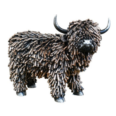 Gifts Direct 2 U Bronzed Highland Cow Ornament Figurine from B&Q