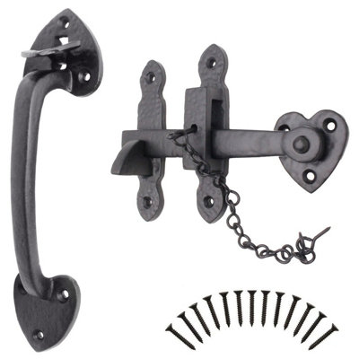 Afit Iron Thumb Latch Suffolk Cottage Style Antique Cast Iron 196X45mm from B&Q