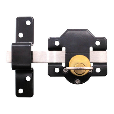 AfitGate Bolt Lock Suit Upto 70mm Thick Gates Key Outside Bolt Inside from B&Q