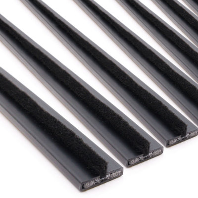 Afit Intumescent Strip Fire And Smoke Brush Fire Door Seal -Fd60 60 Minutes 20X4X2100mmPack Of 10Black from B&Q
