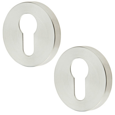Afit Euro Keyhole Cover Escutcheon 52 X 8mmSatin Stainless SteelPack Of 2 from B&Q