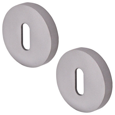 Afit Keyhole Escutcheon52 X 8mmSatin AluminiumPack Of 2 from B&Q