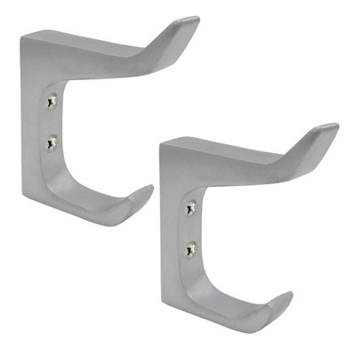 Afit Aluminium Coat Hook Heavy Duty Architectural Hat & Coat HookPack Of 2 from B&Q