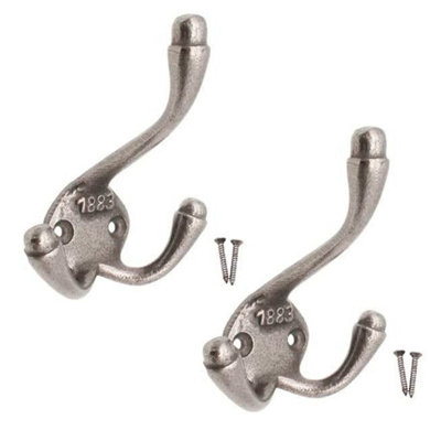 Afit Iron Coat Hook Victorian Cast Iron 1883 Tripple Victorian School Pattern Pack Of 2 from B&Q