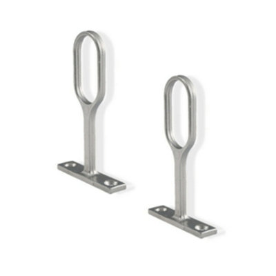 B&Q -  Polished Chrome Wardrobe Rail Oval Centre Bracket32 X 16mmPack Of 2
