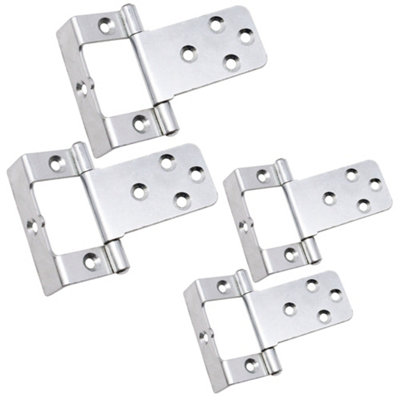 Afit Steel Zinc Plated Cranked Flush Cabinet Hinges50mmPack Of 2 Pairs from B&Q