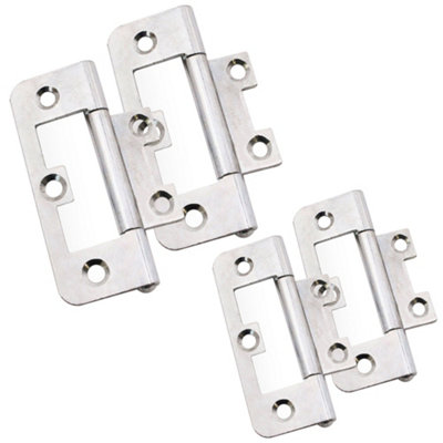 Afit Steel Zinc Plated Flush Cabinet Hinges60mmPack Of 2 Pairs from B&Q