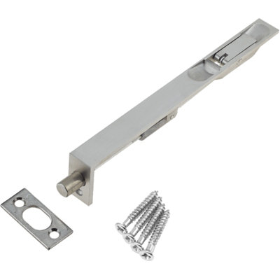 Afit Satin Stainless Lever Action Flush Bolt 200 X 20mm from B&Q