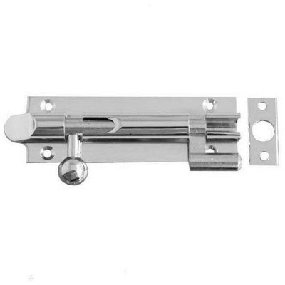 Afit Polished Chrome Bell Pattern Necked Barrel Bolt 102 X 32mm from B&Q