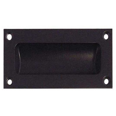 Afit Black Rectangular Flush Cabinet Door Pull 75mm from B&Q
